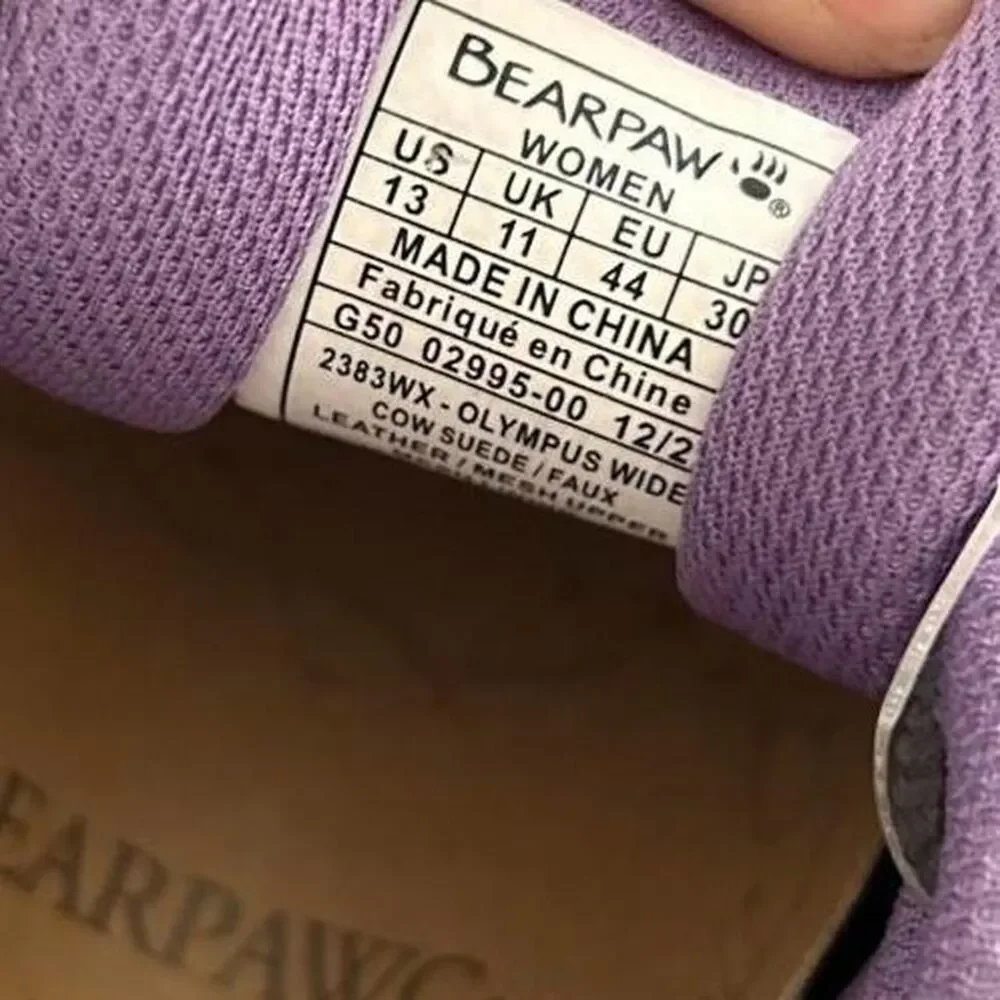 Bearpaw Olympus Waterproof Hiking Trail Shoes Gray Purple Size 13 NWT